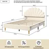 Letto matrimoniale imbottito 140 x 200 cm con rete a doghe, Anteprima dell’immagine prodotto 3