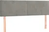 The Living Store LED Kopfteil Hellgrau 144x5x78/88 cm Samt Produktbild-Vorschau 4