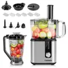 A food processor and blender set with various attachments, displayed on a white background. Produktbild-Vorschau