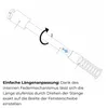 Weiß 60-90 cm Mini Teleskopstange Flex Fenster Spannstange Produktbild-Vorschau 5
