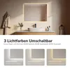 EMKE LED koupelnové zrcadlo 80x60cm s osvětlením 3 barvy Náhled obrázku produktu 2