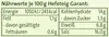 Nutritional information for 100g of Hefeteig Garant. Produktbild-Vorschau