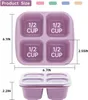 5er-Pack Bento-Lunchboxen, Snackbehälter mit 4 Fächern, Produktbild-Vorschau 2