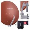 DUR-line Select 75/80cm Komplettanlage ziegelrot + Octo LNB Produktbild-Vorschau 1