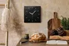 Wohnzimmer Leinwand Uhr Geräuschlos Küche 30x30 Schwarzer Produktbild-Vorschau 2