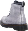 A rear view of a silver Dr. Martens boot. Produktbild-Vorschau