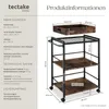 tectake® Servierwagen Worcester 65 x 41,5 x 87 cm Produktbild-Vorschau 6