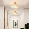 Rattan Hängelampe, E27 Deckenleuchte, Vintage Landhausstil, Produktbild-Vorschau 5
