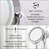 A split image showing a close-up of a mirror's adjustment mechanism and a full view of the mirror with descriptive text. Produktbild-Vorschau