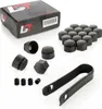 20x Radschrauben Abdeckkappen Set 17 mm Schwarz Produktbild-Vorschau 1