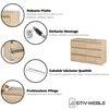 A collage of product images and text highlighting features of a chest of drawers. Produktbild-Vorschau