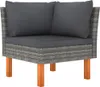 Divani angolari 2 pezzi. Poly rattan e legno massiccio di Anteprima dell’immagine prodotto 2