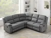 Ecksofa mit Relaxfunktion, gepolstert, hellgrau - RIETI Produktbild-Vorschau 4