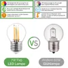 Comparison between an LED lamp and an incandescent bulb, with descriptive text highlighting the advantages of the LED lamp. Produktbild-Vorschau