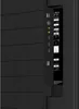 A close-up view of the ports and indicator lights on the back of a black electronic device, likely a television or monitor. Produktbild-Vorschau