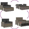 vidaXL Sofa ogrodowa z poduszkami 2-osobowa, szary Podgląd zdjęcia produktu 4