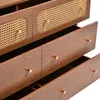 Rattanowa komoda z 6 szufladami i regulowaną półką, orzech Podgląd zdjęcia produktu 22