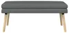 Banc double vidaXL, gris foncé, 110 x 40 x 47 cm, tissu Voir les images du produit 4