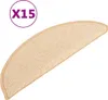 vidaXL Maty na schody 15 szt. Kremowy 65x21x4 cm Podgląd zdjęcia produktu 9