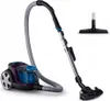 A Philips bagless vacuum cleaner with its accessories, shown against a white background. Produktbild-Vorschau