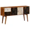 vidaXL Buffet avec motifs imprimés 130x30x70 cm bois massif Voir les images du produit 11