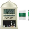 A digital Islamic clock with a user guide and pen. Produktbild-Vorschau