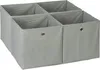 Sada 4 úložných boxů Relaxdays, skládací boxy do regálů, Náhled obrázku produktu 1