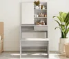 vidaXL Schminktisch mit Spiegel Grau Sonoma 74,5x40x141 cm Produktbild-Vorschau 3