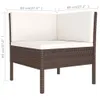 vidaXL 2 tlg. Garten Lounge Set mit Auflagen Poly Rattan Produktbild-Vorschau 6