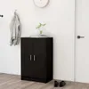 vidaXL Skriňa na topánky čierna 60x35x92 cm Materiál drevo Náhľad obrázku produktu 3