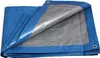 A folded blue and silver tarp. Produktbild-Vorschau
