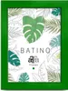 A green picture frame with a botanical print inside. Produktbild-Vorschau