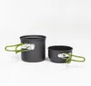 Kochgeschirr-Set Camping Outdoor Grün, Aluminiumtopf und Produktbild-Vorschau 9