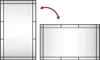 A vertical mirror is shown next to a horizontal mirror, with an arrow indicating a rotation. Voir les images du produit
