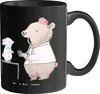 Mr. & Mrs. Panda Kaffeetasse Tierärztin Herz - Schwarz - Produktbild-Vorschau 1