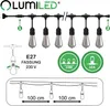 LUMILED Rozprávkové svetlá 15M s 15x E27 LED 6W ST64 Teplá Náhľad obrázku produktu 4