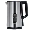 A stainless steel electric kettle with a digital display and controls. Produktbild-Vorschau