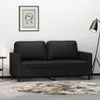 vidaXL 2-osobowa sofa czarna 140 cm imitacja skóry Podgląd zdjęcia produktu 2