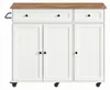 VASAGLE Kücheninsel mit 3 Türen, 106,8 x 40 x 89,2 cm, Weiß Produktbild-Vorschau 4
