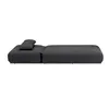 A side view of a dark gray chaise lounge or daybed with a single dark gray pillow. Produktbild-Vorschau
