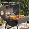VonHaus Holzkohlegrill mit Deckel, Fassgrill, 2-in-1 BBQ & Produktbild-Vorschau 7