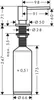 Dávkovač saponátu Hansgrohe 0,5l chrom zápustný 40438000 Náhled obrázku produktu 2