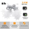 3,5m LED Schneeflocke Lichterkette Lichtervorhang Produktbild-Vorschau 4