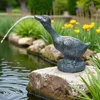 Solar Wasserspeier Ente 24 cm klassisch Wasserspiel Produktbild-Vorschau 1