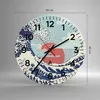 Wanduhr - Rund - Glasuhr - Rot modern vielleicht - 40x40cm Produktbild-Vorschau 3