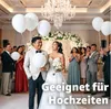 50x balóny balóny balón vzduch, hélium biela svadobná Náhľad obrázku produktu 6