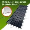 GARDEBRUK® 28x Tôles de bardage 110x46cm 14m² galvanisé Voir les images du produit 4