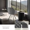 Fauteuil pivotant en velours Lucia, rembourré - gris Voir les images du produit 4