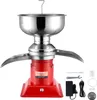 A red and silver electric milk separator machine is shown against a white background, with various accessories and a power adapter laid out to the right. Podgląd zdjęcia produktu