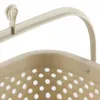 A close-up view of a beige plastic laundry basket with a hook for hanging. Podgląd zdjęcia produktu